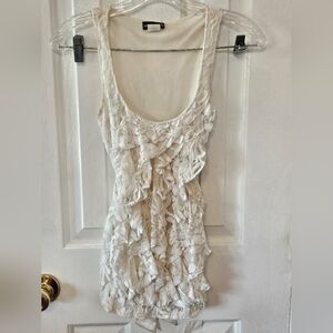 Y2K Vitnage Wet Seal Cream Top Small